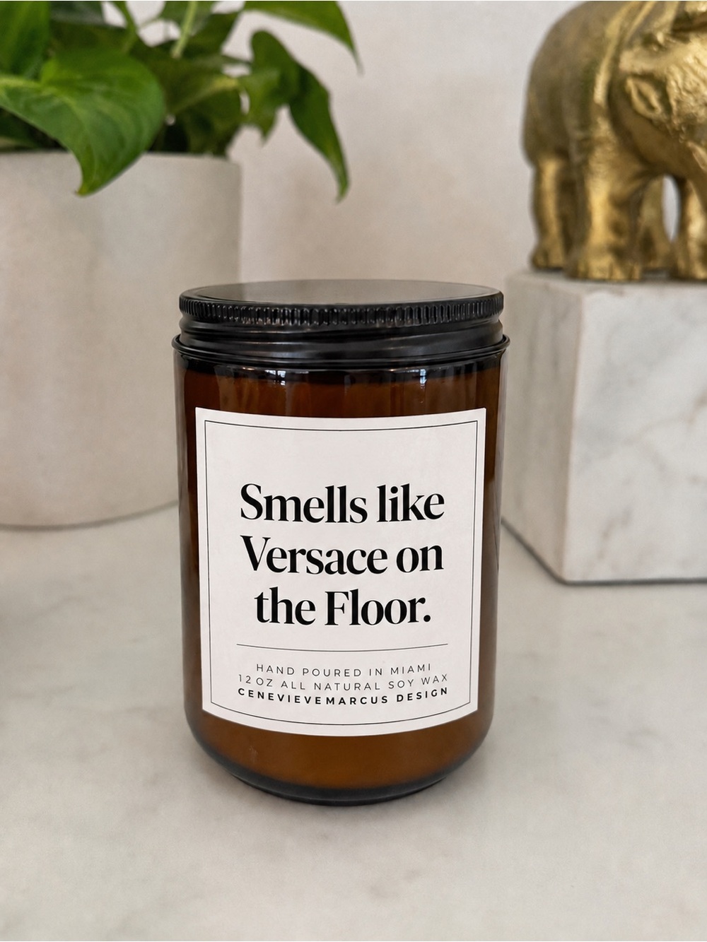 Smells Like Versace on the Floor 9 oz Soy Candle Luxury Gift